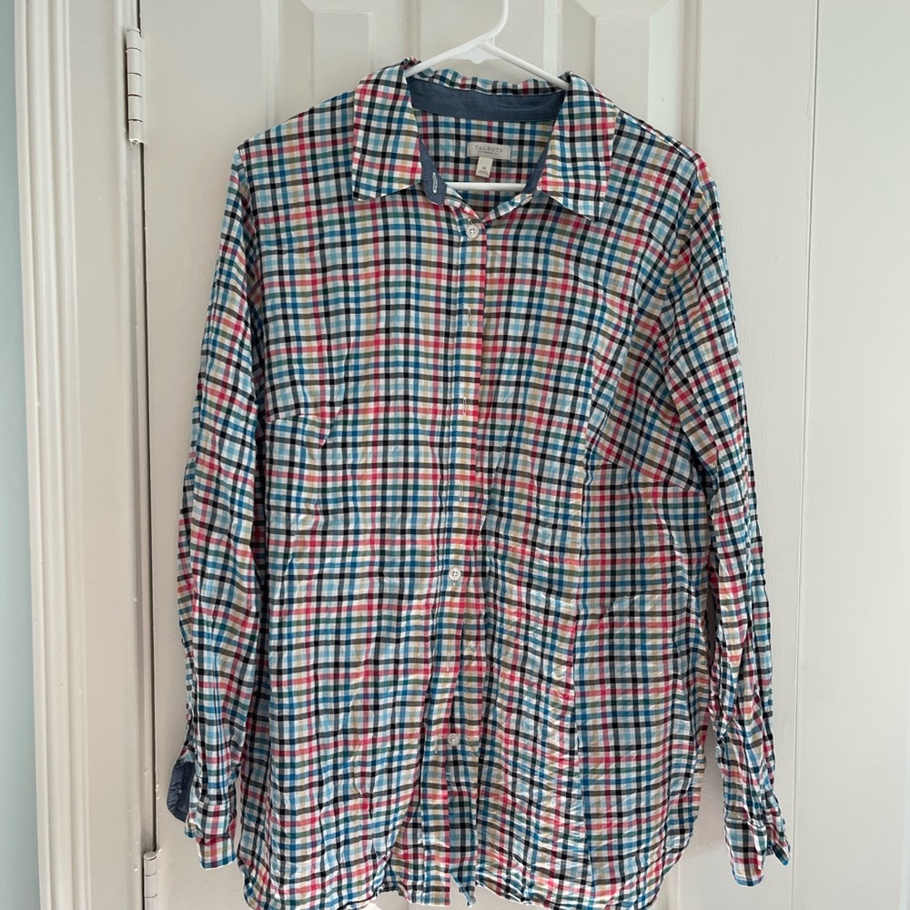 Talbots plaid shirt XL